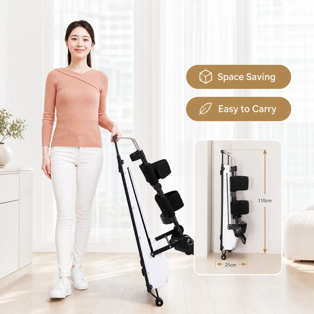 Knee Mobility Trainer, Leg Rehabilitation Device, Passive Motion Machine, Home Physiotherapy Equipment