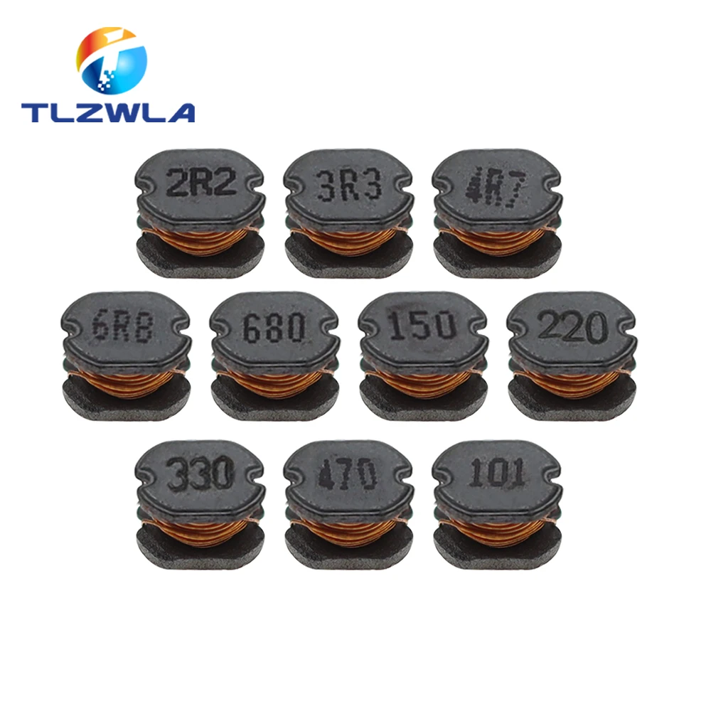 100PCS CD32 Power inductor 2.2/3.3/4.7/6.8/10/15/22/47/100UH SMD inductance Copper Core