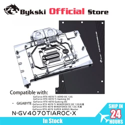 Bykski GPU Block for GIGABYTE RTX 4070Ti/4070 SUPER AORUS Master Gaming OC/AERO OC 12G Video Card Water Cooling N-GV4070TIAROC-X