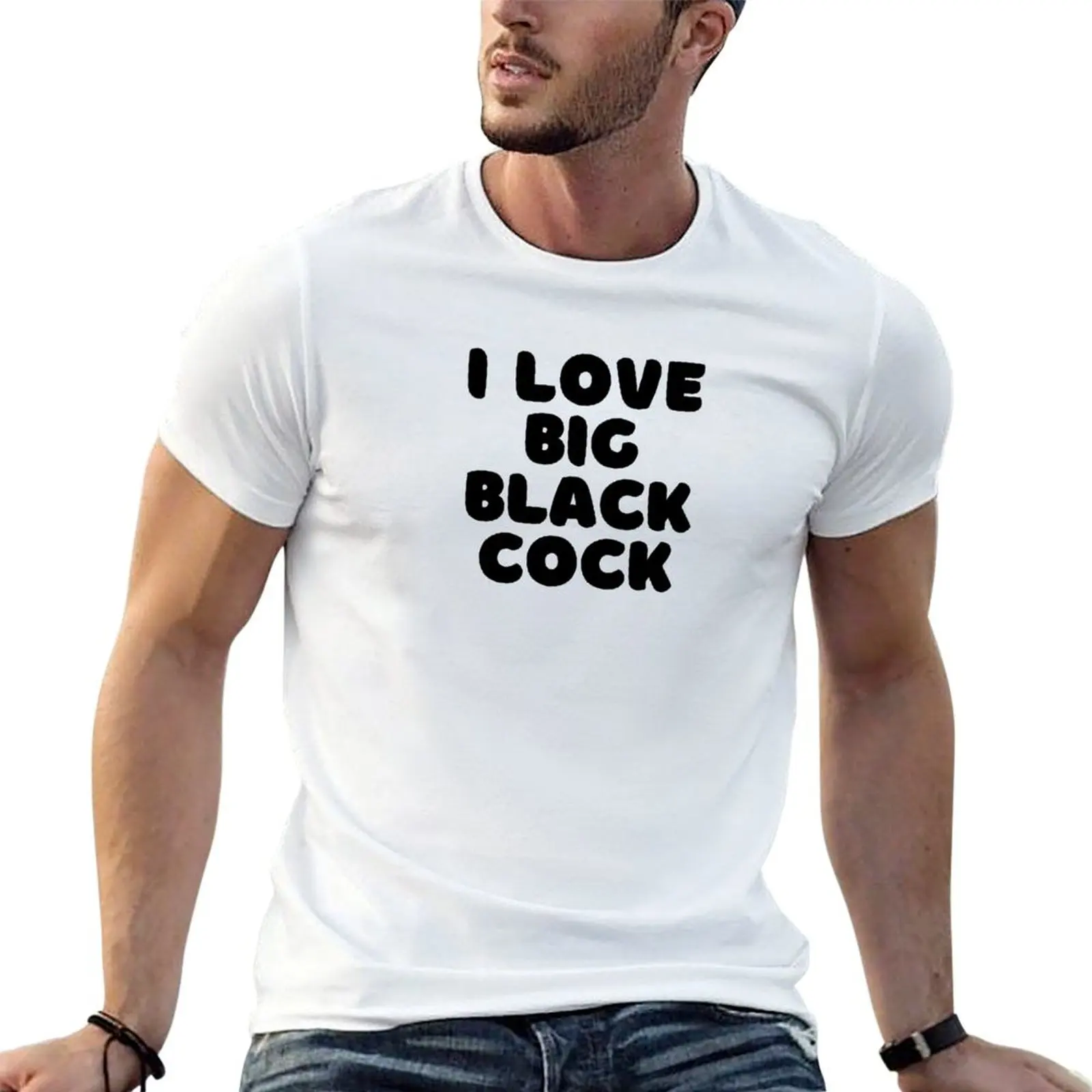 

100% tshirt shirts man Lover Love Cock Big Black cotton funny BBC I t T-Shirt