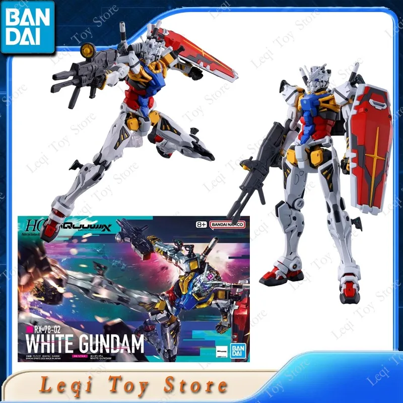 Bandai Originele Echt HG 1/144 GQUUUUUUX RX-78-02 WIT GUNDAM Action Anime Figuren Speelgoed Kids Gift Model Assemblage Ornamenten