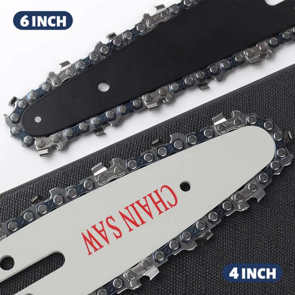 4/6 Inch Chain, Home Cordless Electric Chain Saw Accessories, Replacement Chain/Guide Rail For Pruning Saw, Tree Cutting Tools