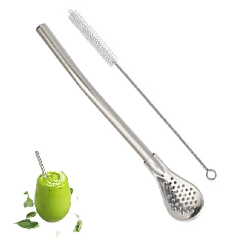

Spoon Straws Strainer Stirrer Filtered Spoon Straw Drinking Filter Straws Stainless Steel Multifunctional Bombilla Drinking