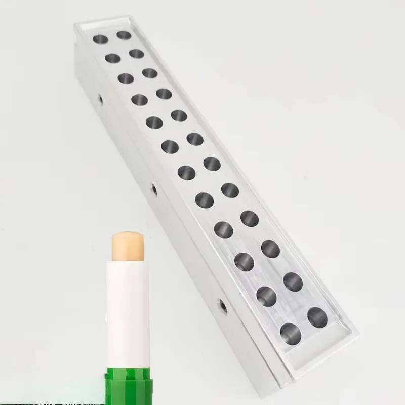 

Multi-Cavities Cosmetic Lip Balm Metal Mold Alloy Lipstick Pour Filling Mold for Cosmetic Factory 12.1MM 12.7MM