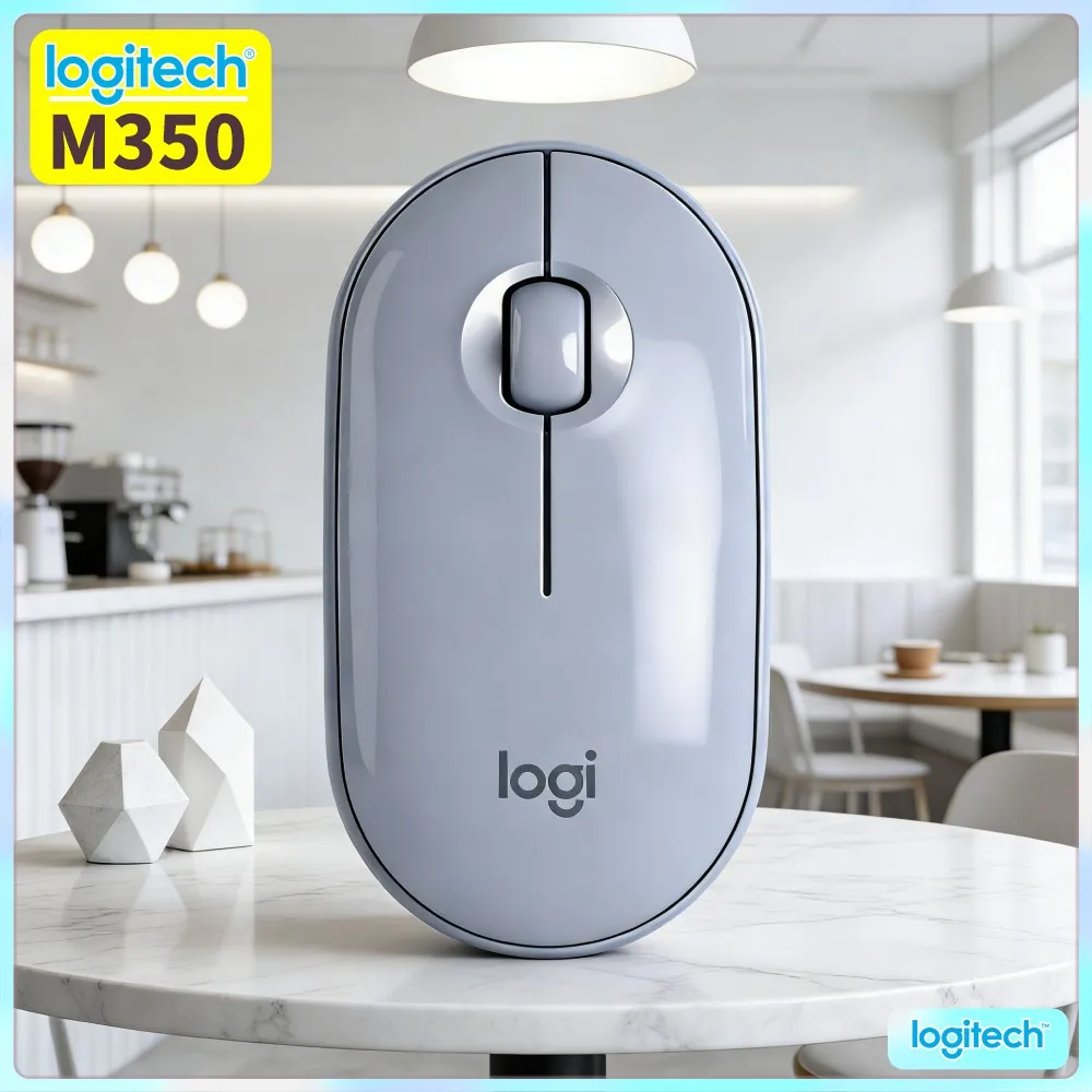 Logitech M350 Portable Travel Mouse - Slim Shape, Silent Operation, USB Receiver, 18-Month Battery, Ipad PC Mac Compatible