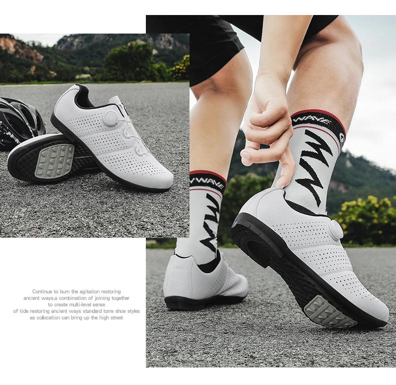 MTB Fahrradschuhe für Herren Flache Pedalschuhe Leichte Rutschfeste Selbstverriegelnde Schuhe für Damen Outdoor-Radsport Rennradschuhe – Detail 19