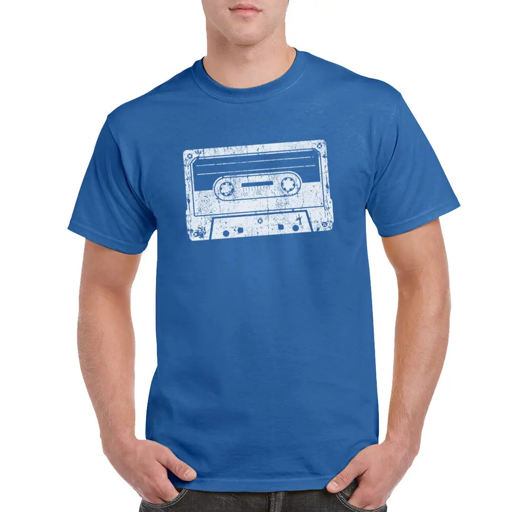 Cassette Tape T-shirt Compact Cassette Retro Tech Music System Car Play personal  Tees Cotton Luxury brand vintage oversized