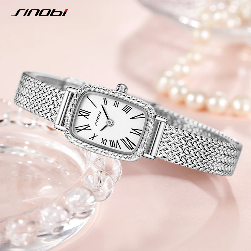 New Arrival Sinobi Ladies Watches Fashion Design Women\'s Quartz Wristwatches Elegant Female Gifts Clock HM Brand Top Luxury