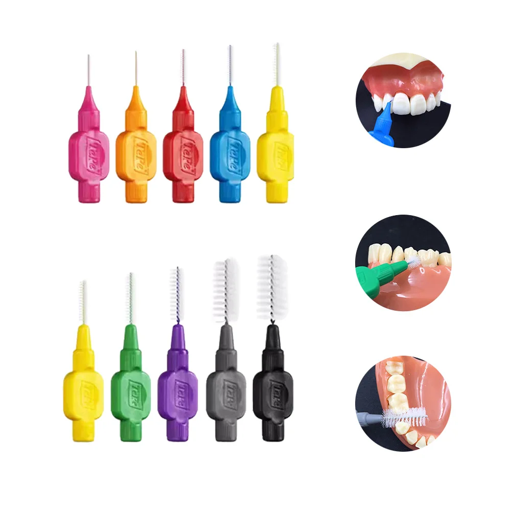 Sweden TePe Interdental Brush 8Pcs Soft Orthodontic Braces Toothpick Tooth Gap Cleaner Dental Floss Oral Hygiene Care Brush Tool