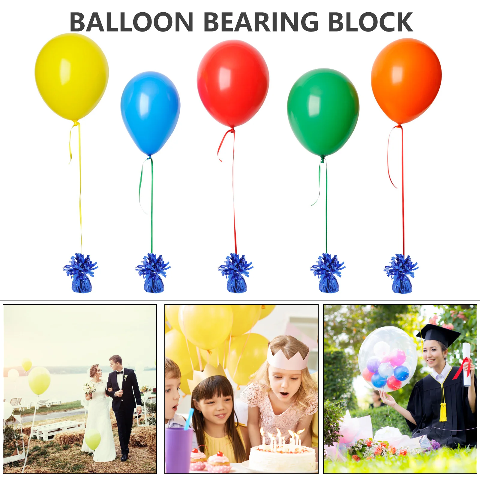 

12Pcs Balloon Gravity Blocks Meticulous Workmanship Beautiful Design for Anniversaries Banquets Celebrations Balloon Accessory