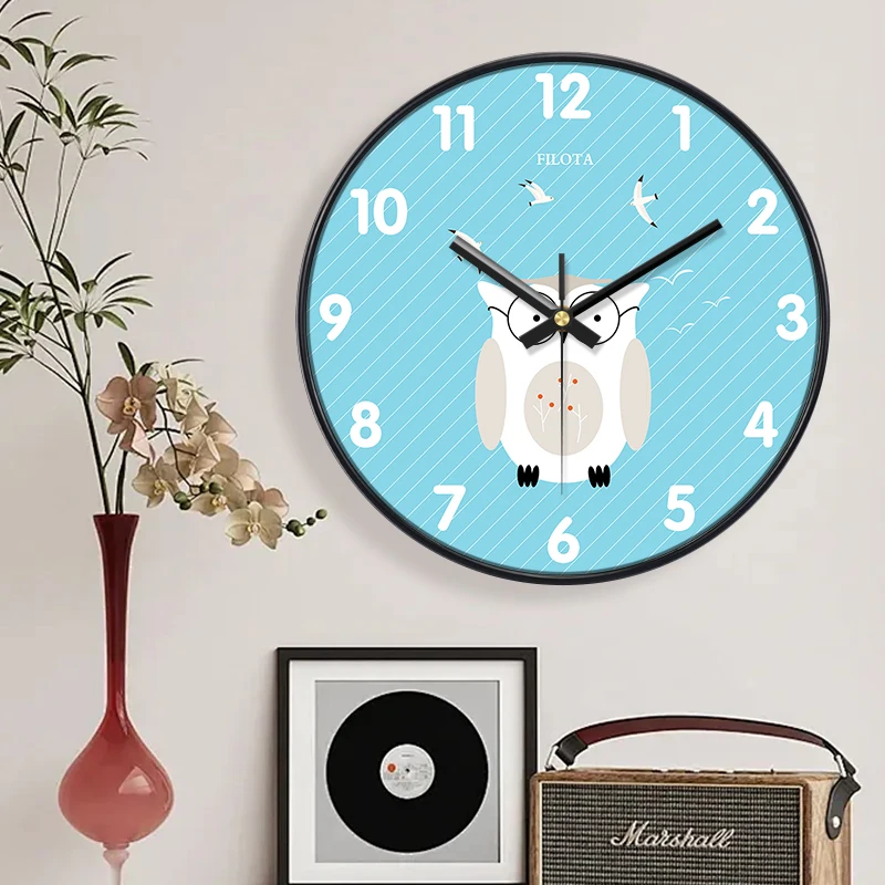 

New Cartoon Wall Clock ABS Frame Quartz Movement Living Room Home Fashion Analog Clock Modern Creative Home Decoration