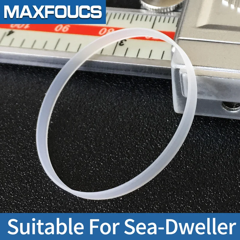 White Gasket Ring For Sea-Dweller Deepsea Challenge 16600 116600 126660 126603 Replace Gasket Parts For Front Glass Watch Parts