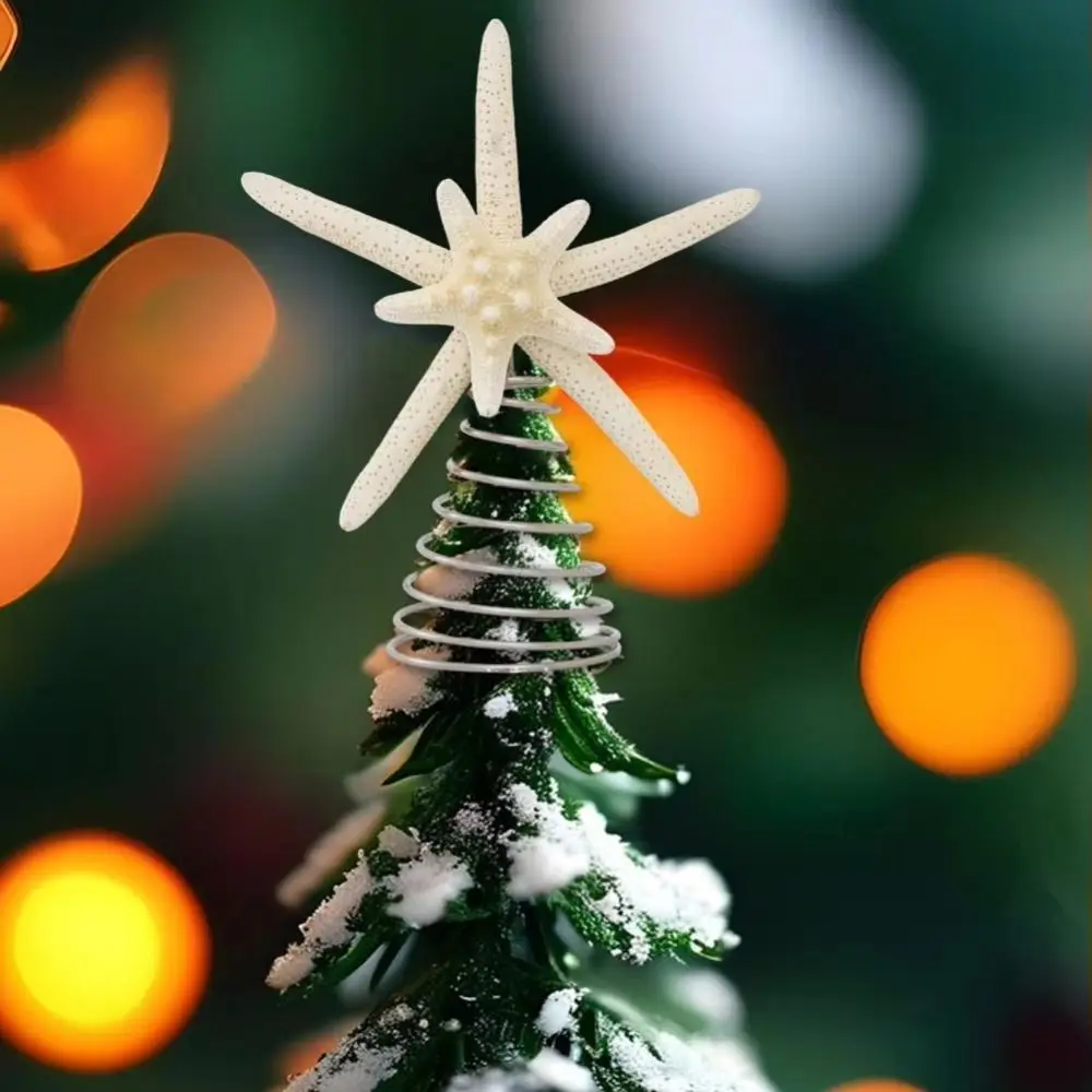 

Iron Festive Starfish Decor Collectible Display Star Treetop Decorations Handmad Classic Design Starfish Treetop Ornament