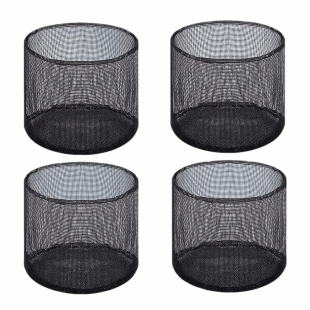 Durable 7 Inch Pond Plant Baskets PVC 1/16 Inch Mesh Aquatic Plant Bags Round Black Water Garden Plant Pots Bog Plant