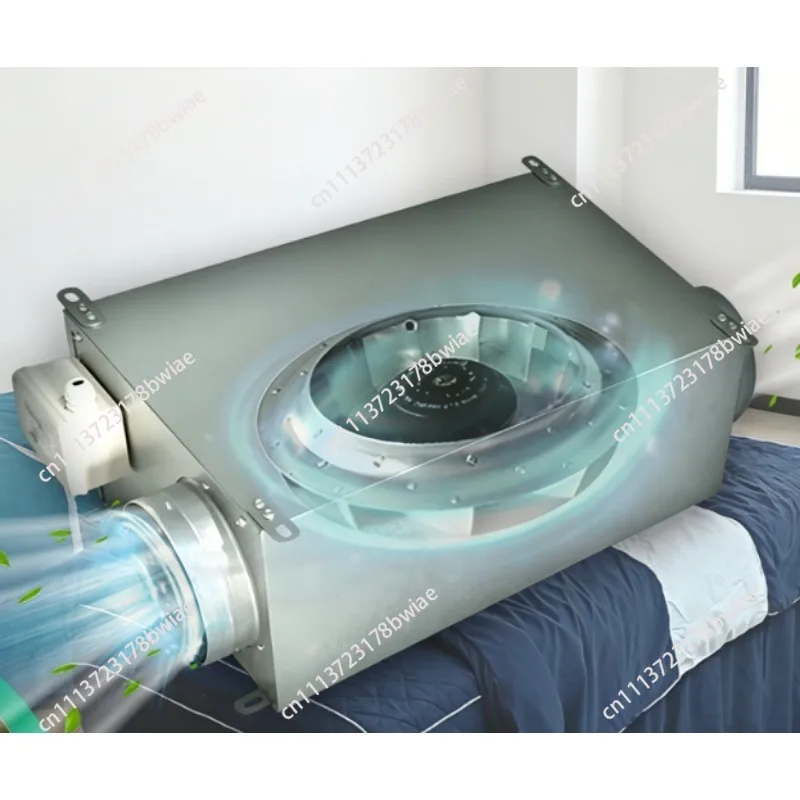 Silent high-velocity booster duct fan - powerful noise reduction model - centrifugal exhaust fan