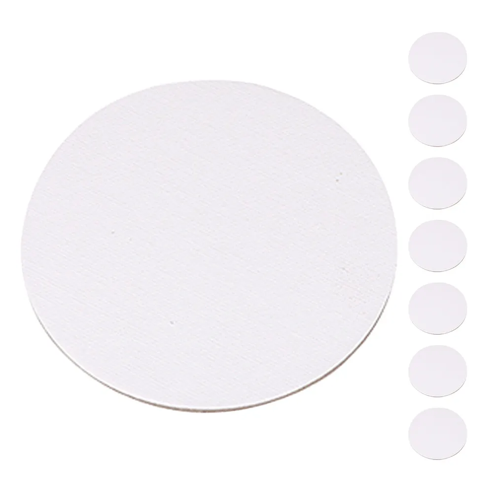 8Pcs Circular Canvas Painting Boards 4 Inch Blank Primed Canvas Panels Oil Painting Supplies for Studio Home Art Craft