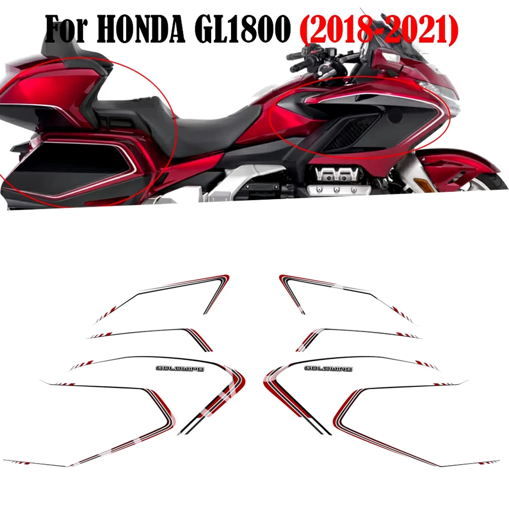 Motorcycle For HONDA Goldwing GL1800 GL 1800 Touring Stickers Decal Kit Cases Protector Trunk Luggage 2018 2019 2020 2021