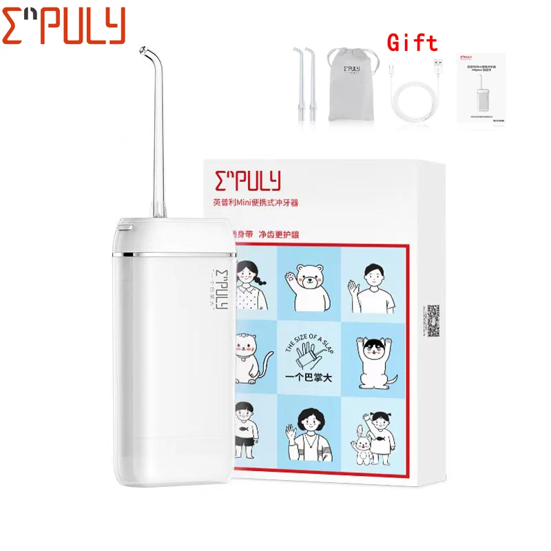ENPULY الفم الري M6 زائد المحمولة الأسنان المياه النفاثة Bucal بالموجات فوق الصوتية لتنظيف الأسنان Waterpulse 140 مللي خزان المياه الرجال النساء