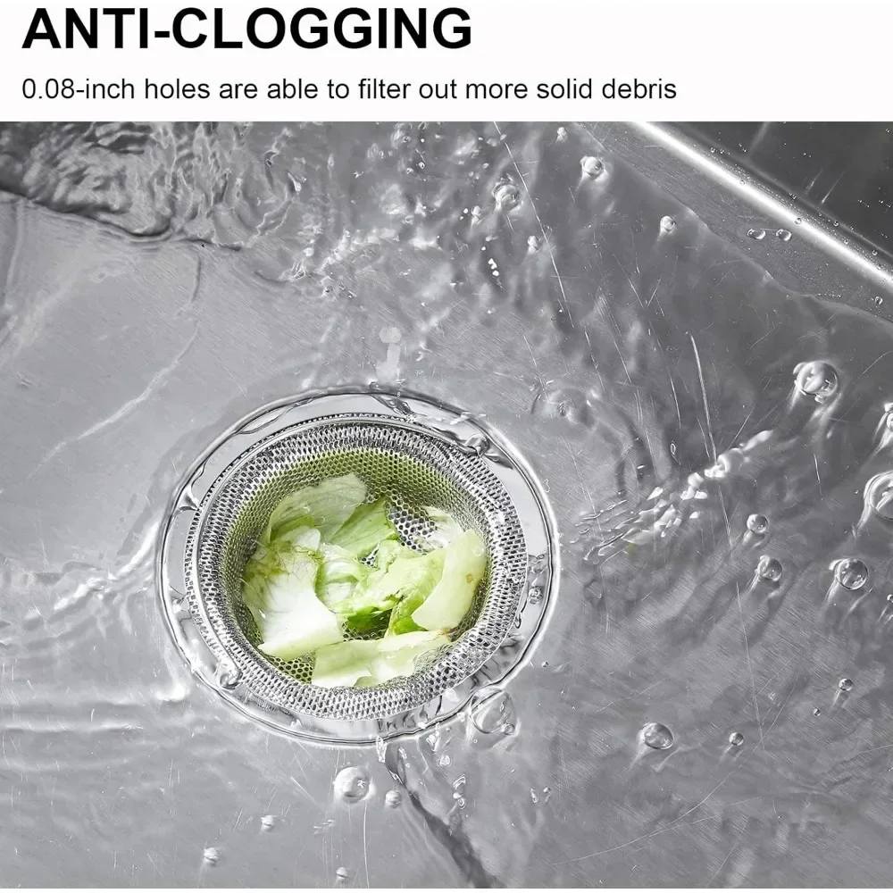 

Vegetable Washing Basin Filter Screen Stainless Steel Kitchen Sink Filter, Garbage Food Residue/Hair Catcher, Keep Your Bathtub