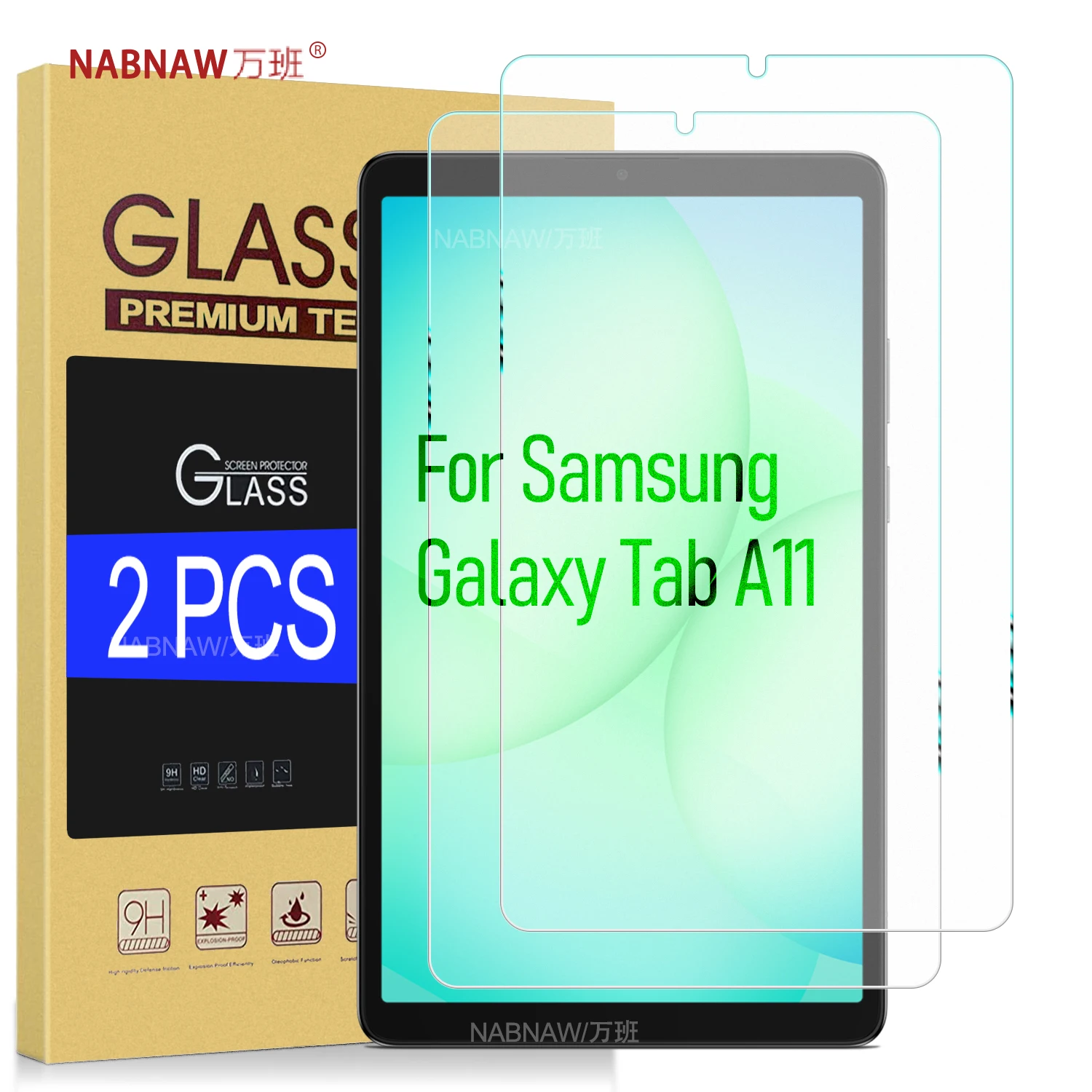 

For Samsung Galaxy Tab A11 Full HD Tempered Glass Film Screen Protector On Galaxy Tab A11 8.7-inch PC Scratch Proof Cover 2-Pack