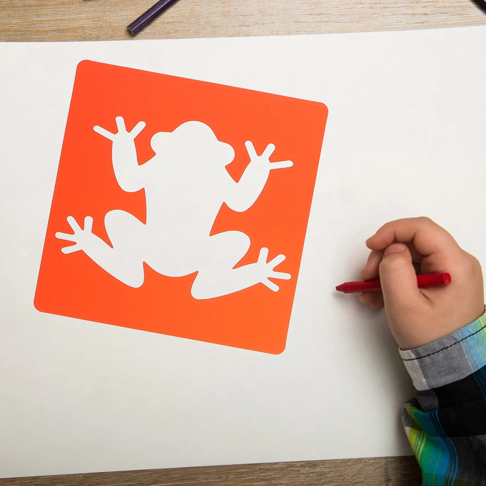 

24 Pcs Washable Paint Templates Set Fine Cutting Smooth Surface Animal Shape Stencils DIY Crafts Kids Outdoor Painting
