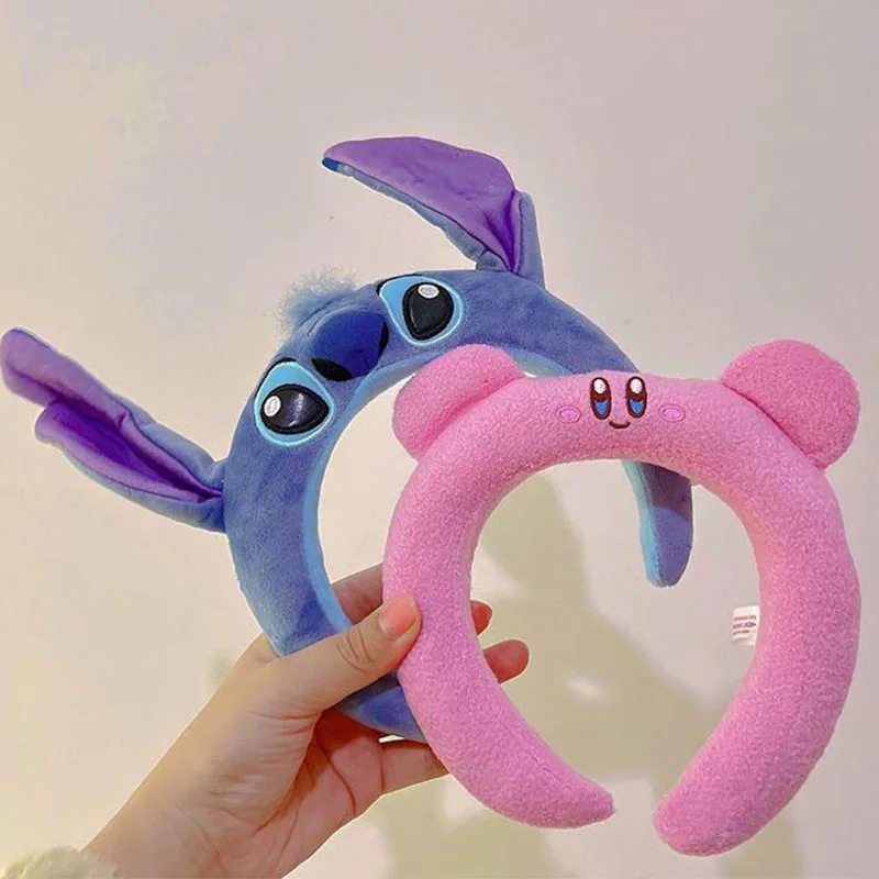 Kawaii Cute Stitch Kirby Headband Wash Face Headband Hair Band Put On Makeup Cartoon Originality Girl Christmas Gift Children