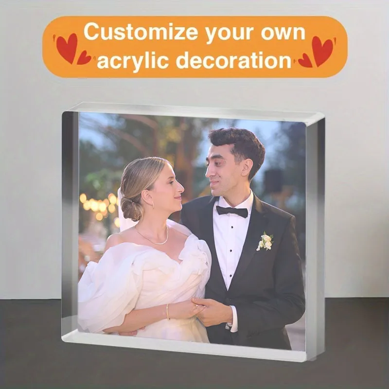 1 Stück Anpassbare Acryl-Landhausdekoration, Personalisiertes Paarporträt-Ornament, Festtagsgeschenk für Valentinstag / Jahrestag