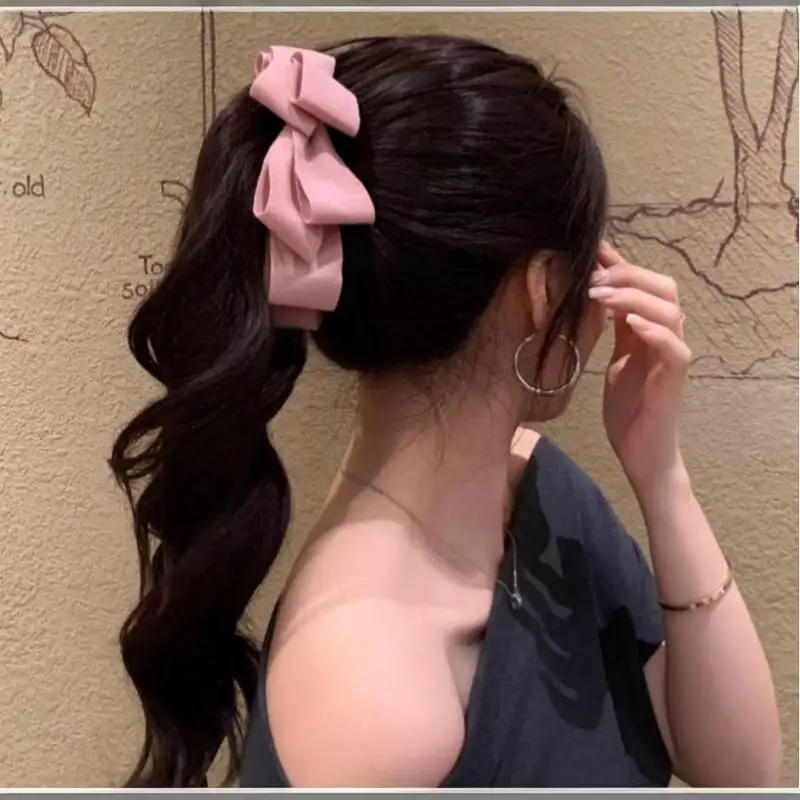 Hochwertige mehrschichtige Schleifen-Bananenklammer Haarnadel Pferdeschwanz-Haarspangen Kopfbedeckung Haarschleifen für Mädchen Haaraccessoires – Detail 11
