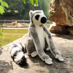 28CM Simulation Lemur Plush Animal Toys Realistic Cute Stuffed Monkey Doll Soft Pillow For Children Boys Birthday Xmas Gifts