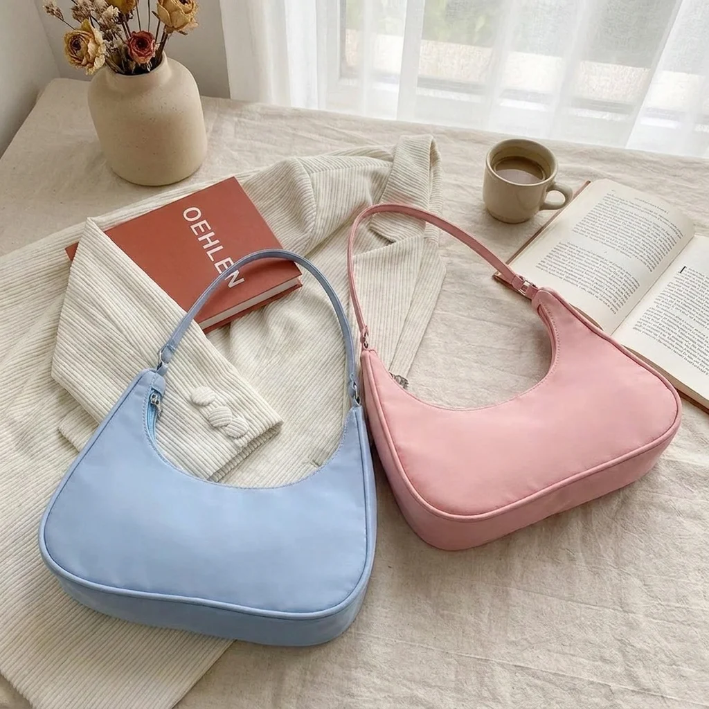 Small Size Underarm Bag Light Weight Underarm Style Satchel Tote Bag Satchel Design Solid Color Lightweight Bag Women Casual