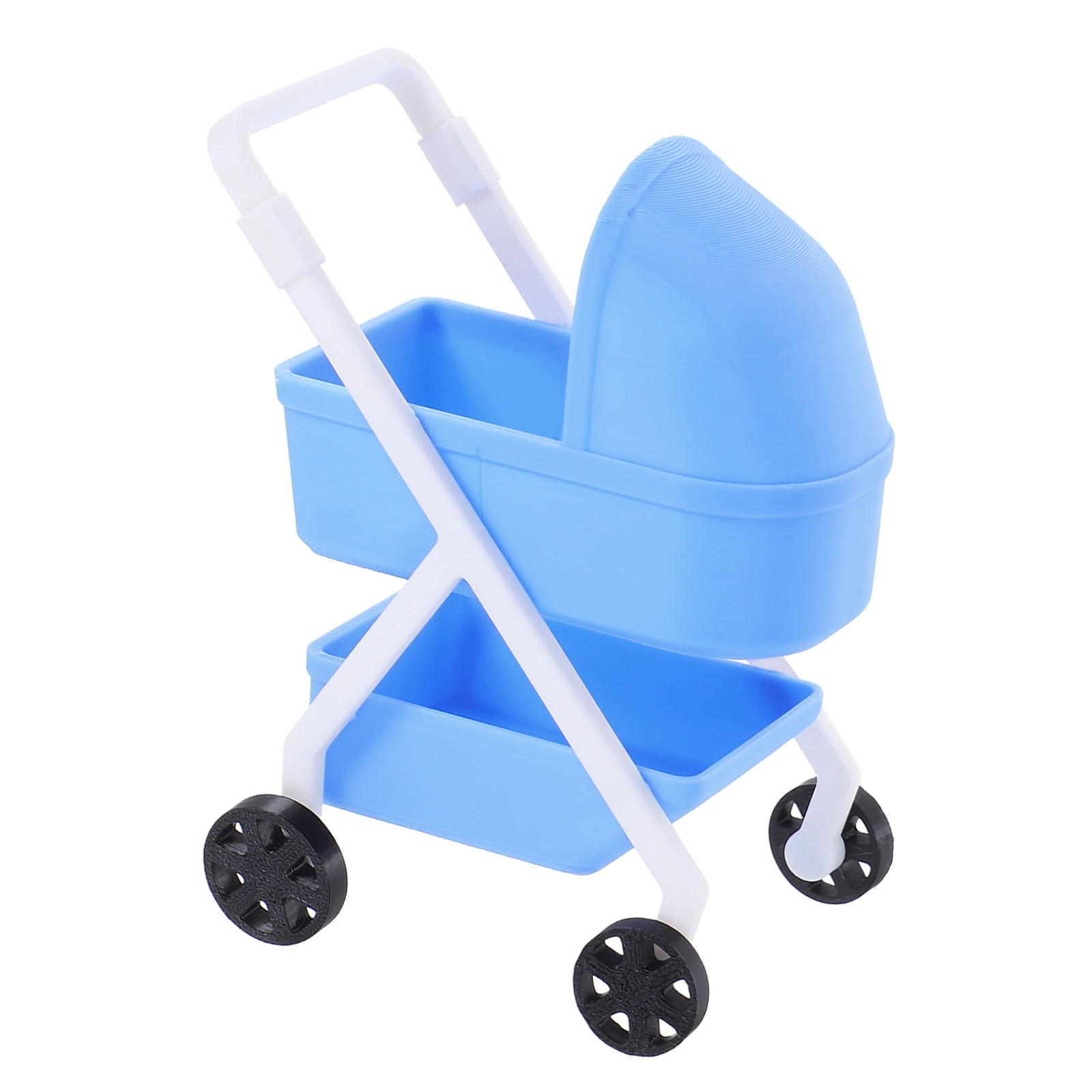 

Mini Cradle Car Cartoon Stroller Babydoll Toy Lightweight Realistic Design Dollhouse Furniture Pram Kids Buggy Mini Stroller