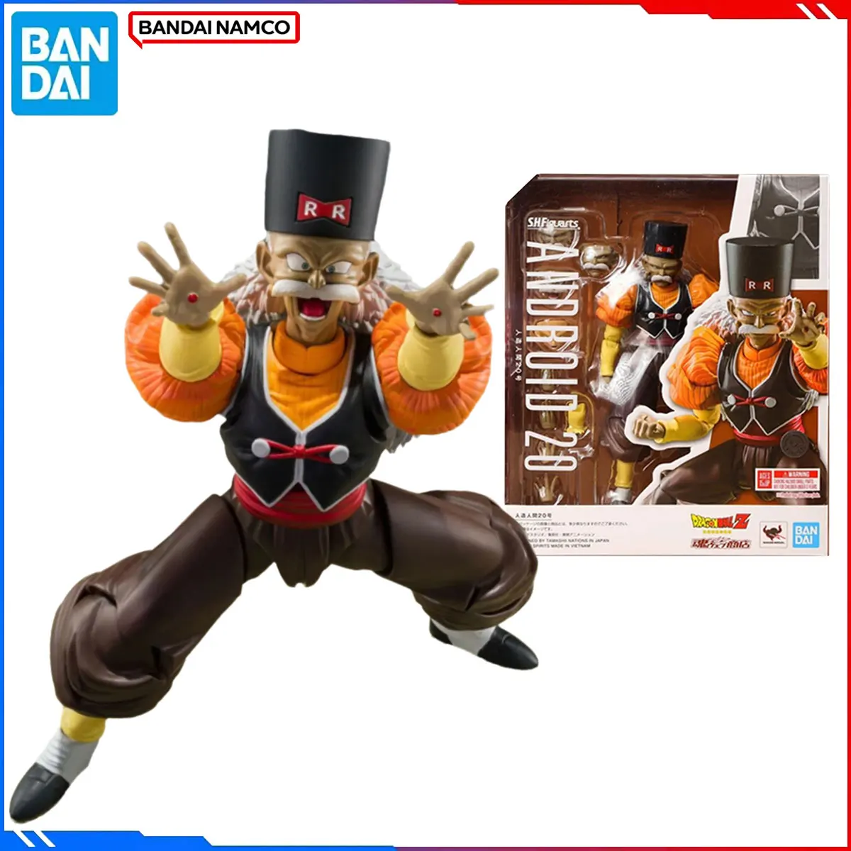 Kits de modelos de figuras originales Bandai de Dragon Ball Z, figuras de Anime SHF Dr.Gero Android 20, juguetes de modelos de acción, regalo para niños