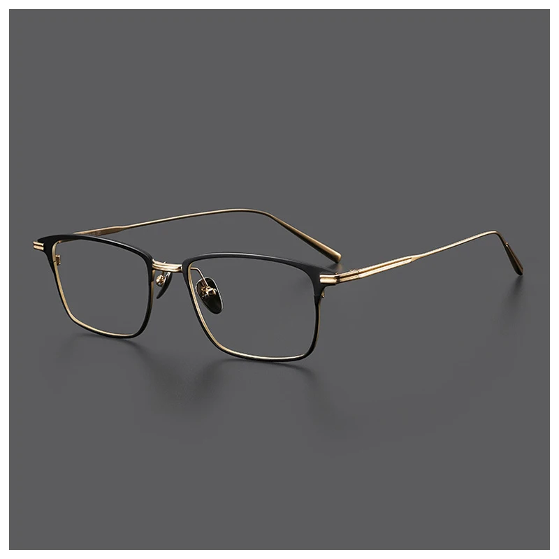 MOMOJA Fashion Business Titanium Glasses Frame Men's Square Luxury Eyeglasses Frame 2024 New Full Frame Eyewear Large Size 19051