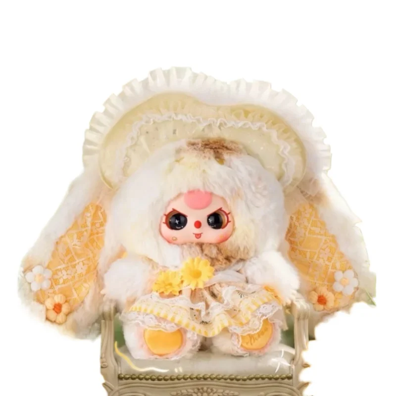Dapiaoliang Baby Three 400% Kantversierde Bloemthema Konijn Pluche Blind Box Gevulde Pop Desktop Decor Cadeau Voor Speelgoedverzamelaars - afbeelding 2