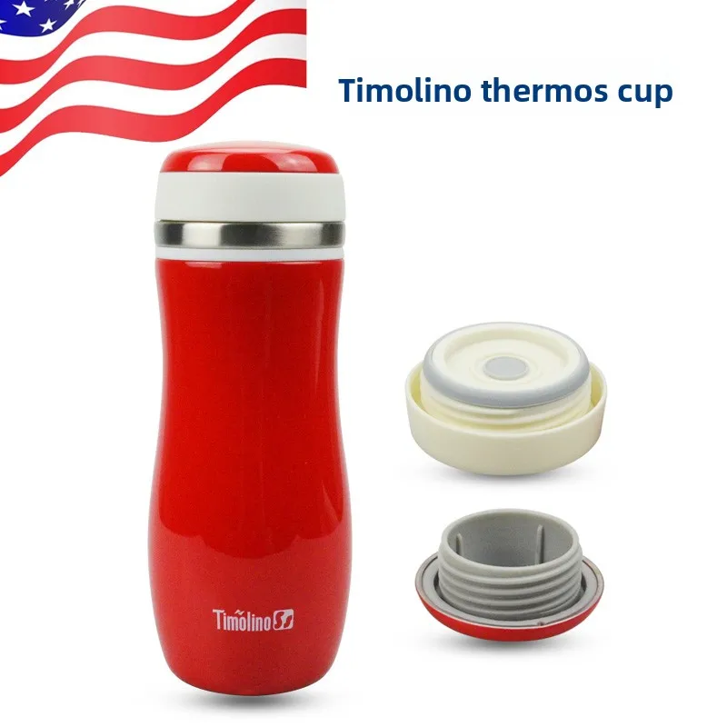 

Timolino Portable Vacuum Insulated Stainl Steel Water Bottle 350ml Candy Colored Leisure Cold Proofing Thermal Cup