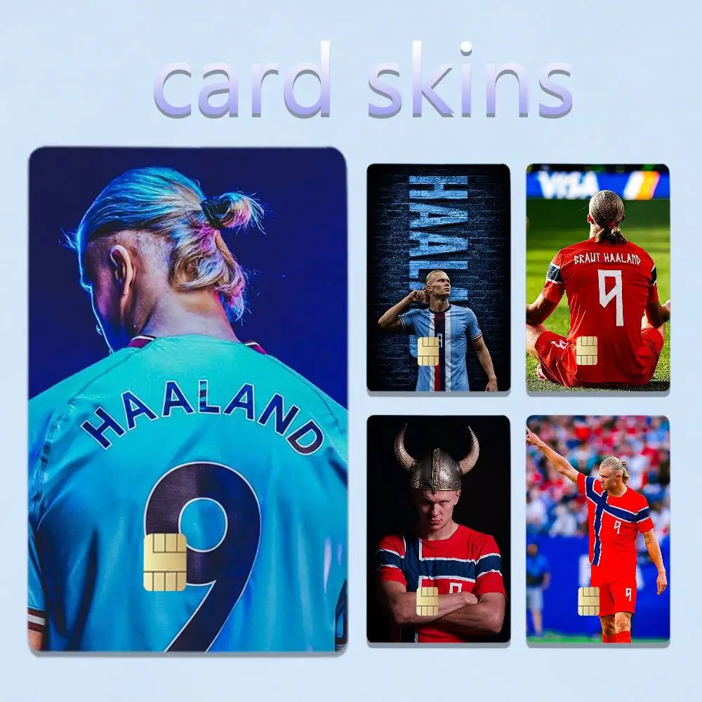 2026 E-Erling H-Haaland Football 9 4pcs 1Set Card Stickers Small Waterproof Chip 4PCS Card Sticker Anti-Scratch