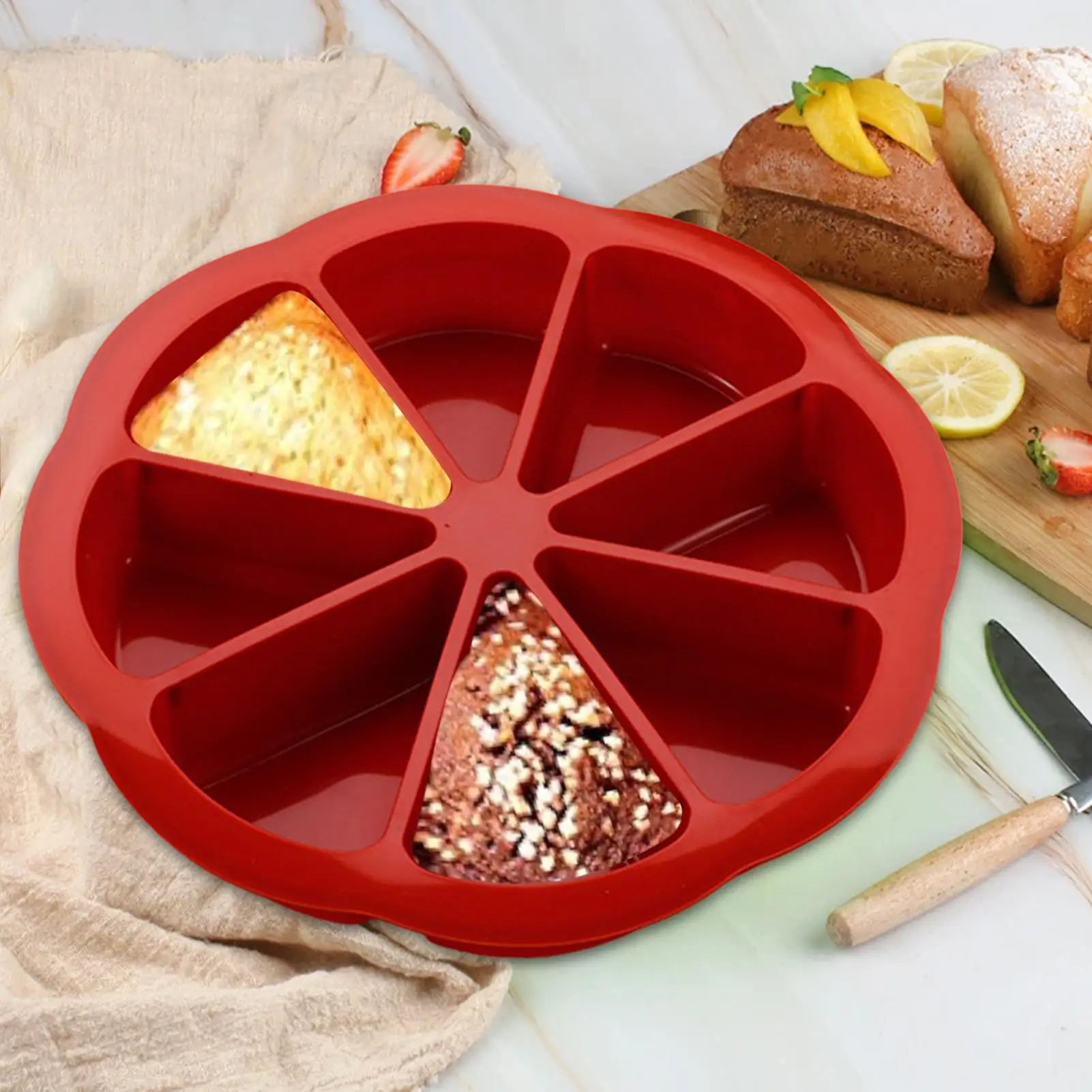 Silicone Cake Mold Pastry Muffin Pizza Baking Tray Mini Fancy Brownie Cake Pan Silicone Mould DIY Baking Molds Tools