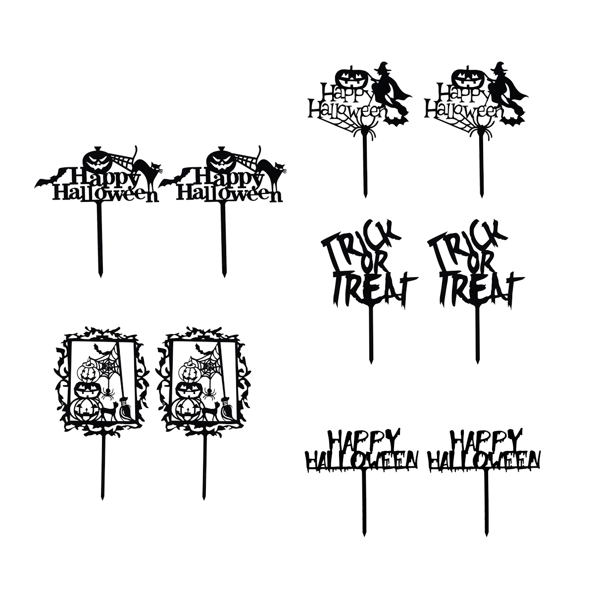 

Halloween Cake Topper Acrylic Material Durable Decorations Pumpkin Picks Festive Atmosphere Eco Friendly Cake Supplies Jewelry