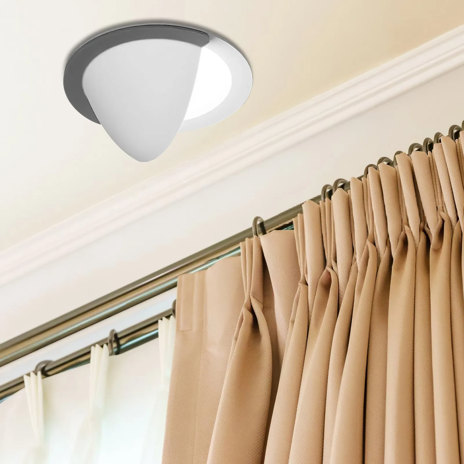 Anti-Glare Recessed Light Half Cover Soft Diffuser Ceiling Lamp Shade Glare Protector for Home Office Lighting