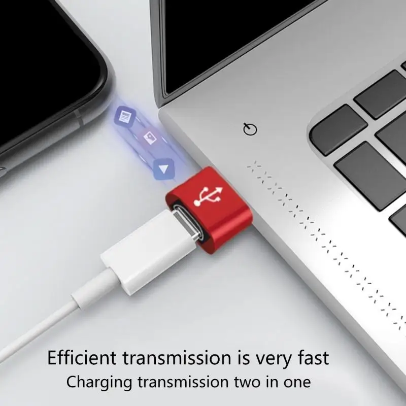 D08B Fast Speed USB C to USB Adapter, 5Gbps Data Transfer OTG Converters for PC