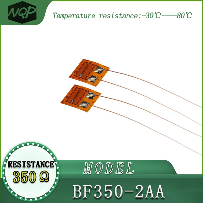 Strain Gauge BF350-2AA, high precision, resistive type, resistance value of 350 ohms, used in load cells.