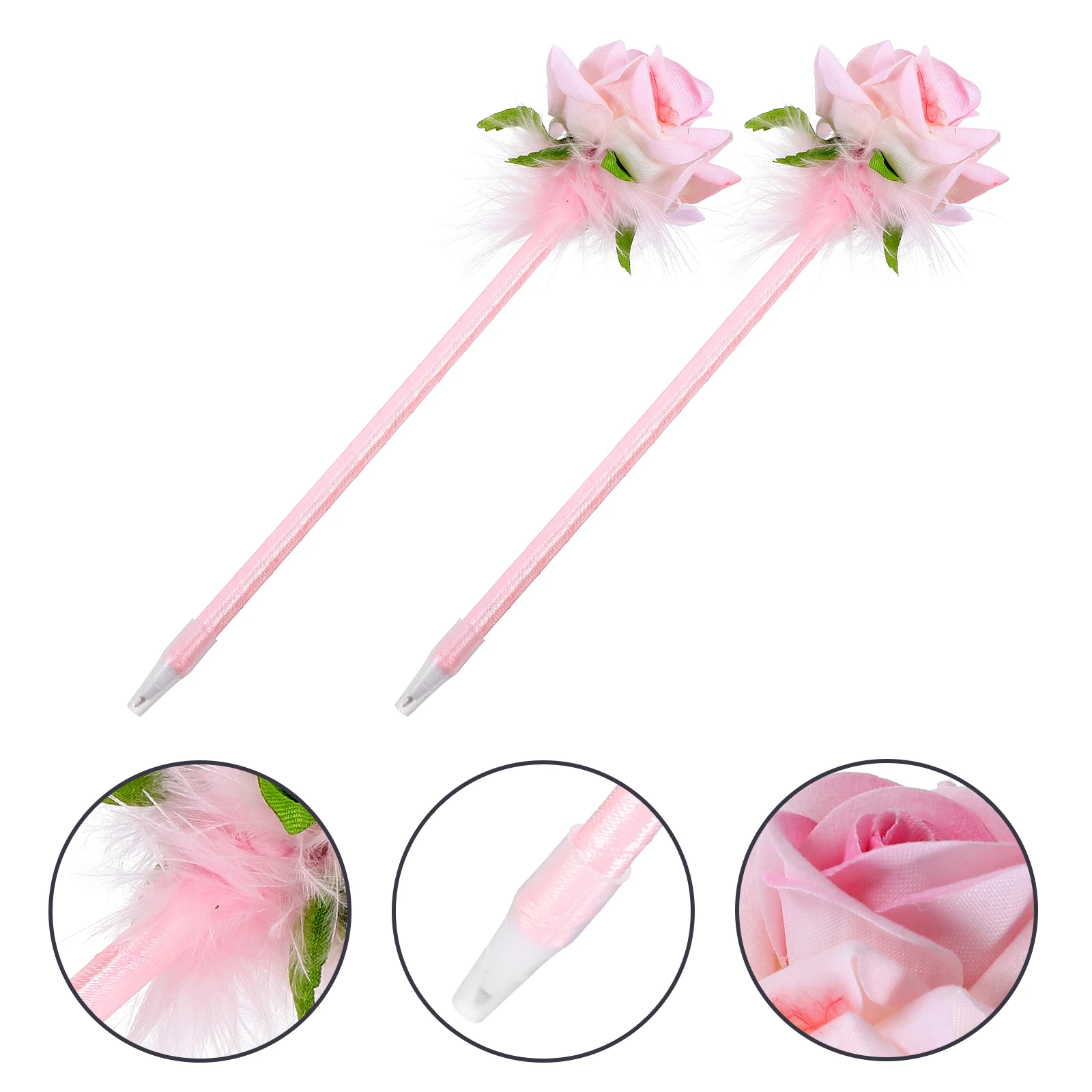 

2 Pcs Simulated Flower Ballpoint Pen Pens Black Ink Party Favor Creative Cute Bulk Floral Signing