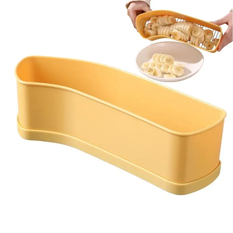 

Banana Slicer Stainless Steel Luncheon Meat Cutter Multi-Functional Dishwasher Safe Hot Dog Dicer Easy Kitchen Gadget For Meal