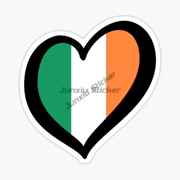 Irish Flag Emblem Car Stickers Vinyl Self Adhesive Flowers Suitable for Motorcycle and Bicycle Decoration Stickers