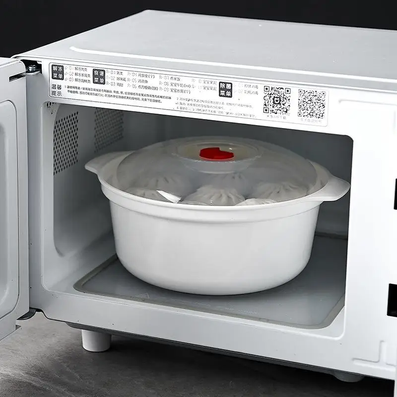 Kitchen Tool Microwave Oven Special Box Heated Soup Pot Rice Steamed Hot Steamed Buns With Lid Food Grade