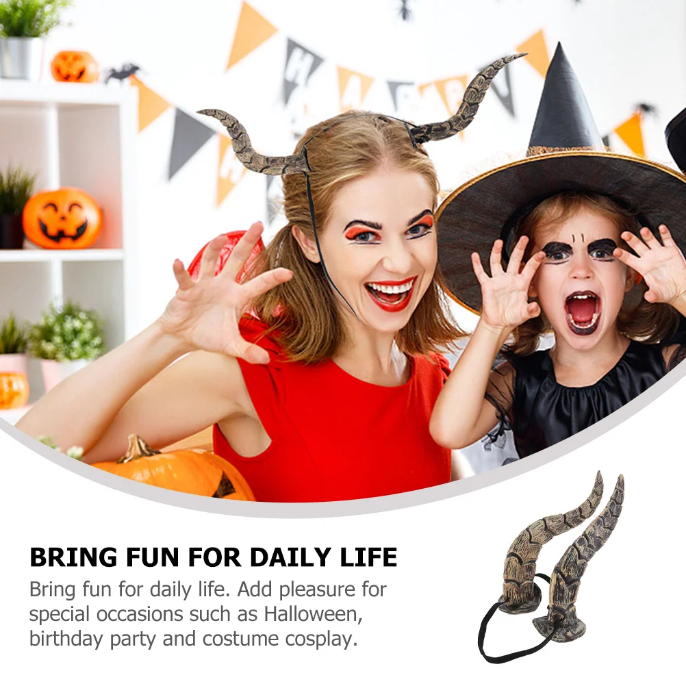 

2Pcs Animal Headb For Party Headb Grey Hair Accessories for Halloween Horn Headb For Halloween Cosplay Party Masquerade