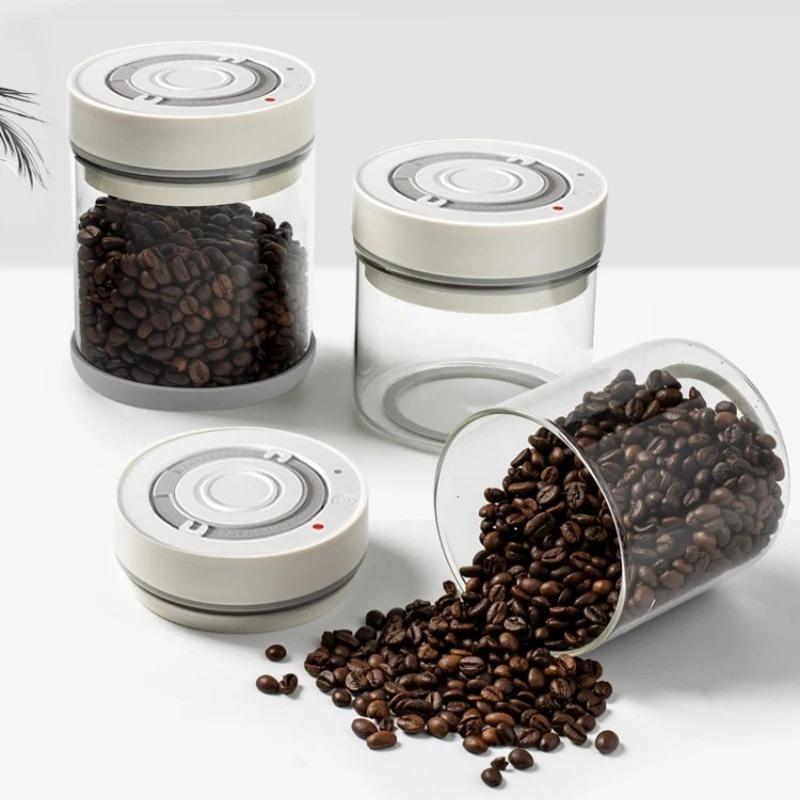2026 Intelligent electric vacuum-sealing coffee bean storage container glass jar storage tank - view 2