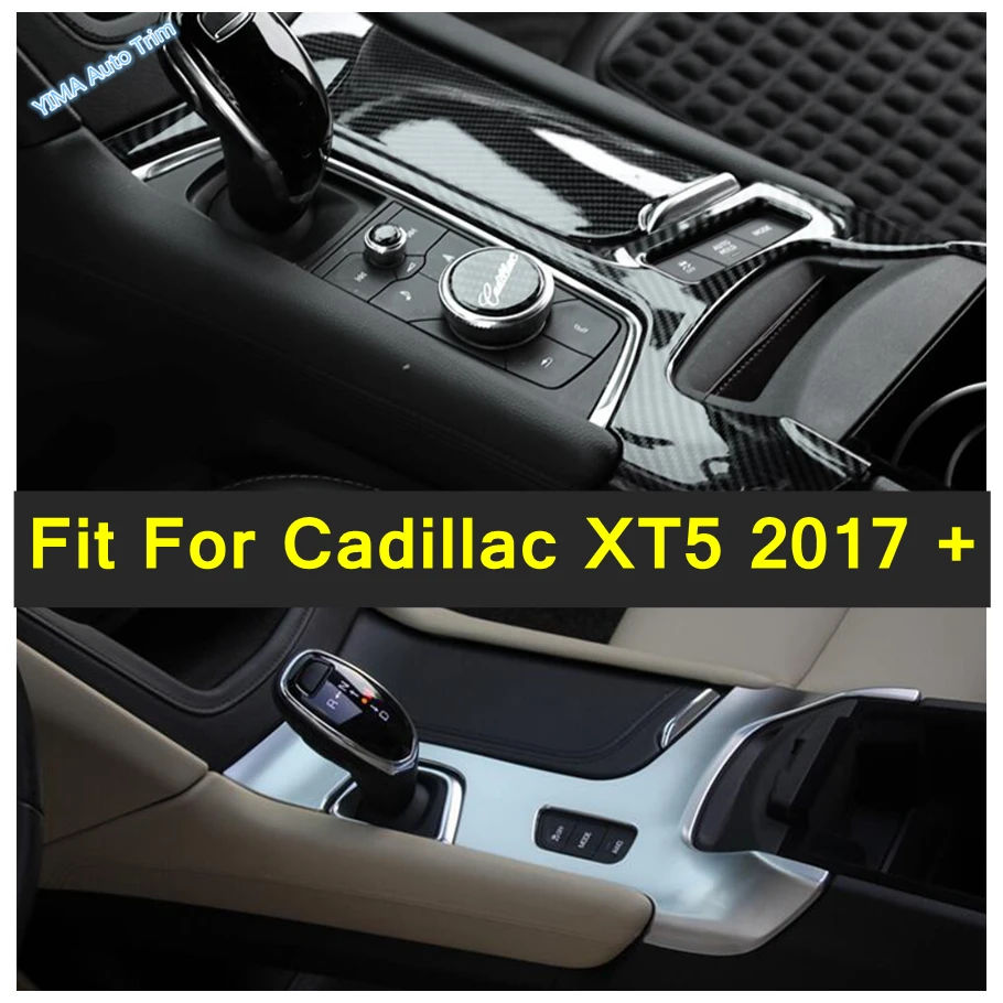 

Car Styling Stalls Gear Shift Box Decoration Frame Cover Trim Fit For Cadillac XT5 2017 - 2022 Interior Accessories Carbon Fiber