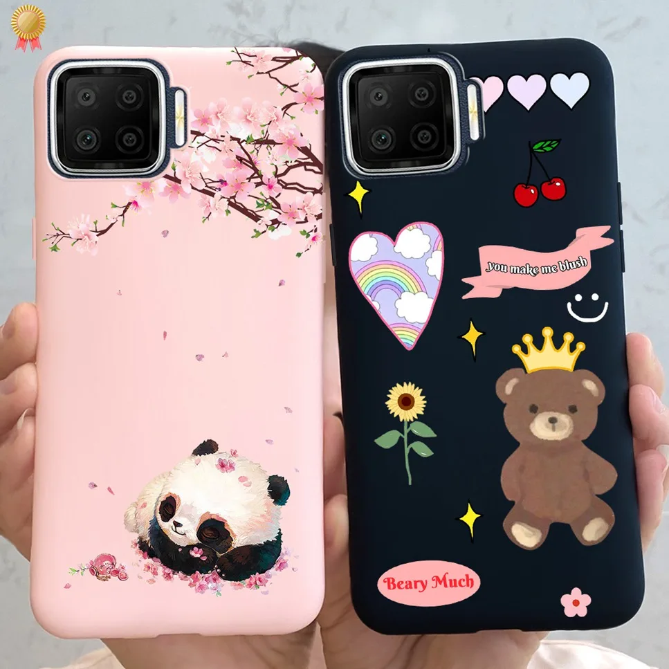 For Oppo A73 4G Case Silicone Cute Girls Bear Painted TPU Shockproof Back Cover For OppoA73 Oppo A73 A 73 4G Phone Case Fundas