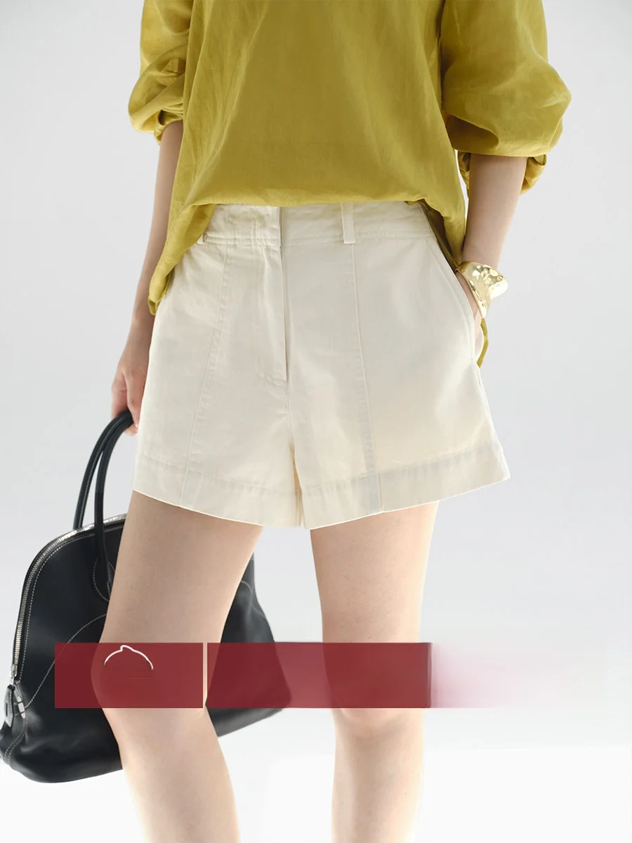 

Повседневные свободные джинсовые шорты Amyy Studios А-силуэта из 100% хлопка с диагональным узором – универсальная летняя одежда для женщин в позднем двадцатилетии